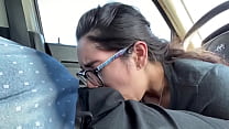 Fast food girl gives me blowjob in the car