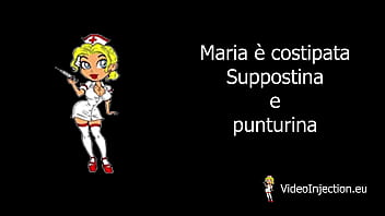 Maria is constipated, visit suppository and ass injection