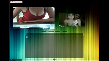 Chatroulette girl showing all to a fake video of a couple  D